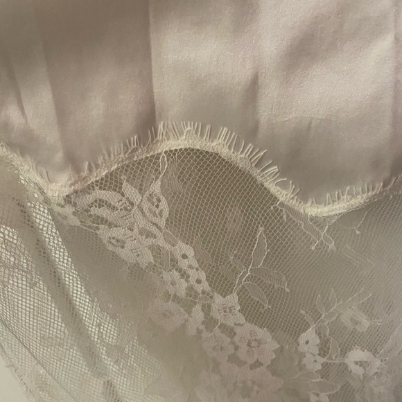 Cami NYC Size L Selena White silk & lace midi dress - Picture 6 of 7